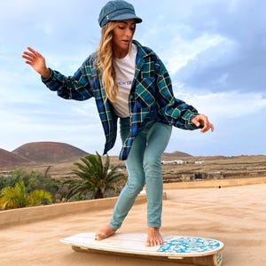 Huku Nalu Combo with two rollers Wooden Balance Board SUP gift Surf gift