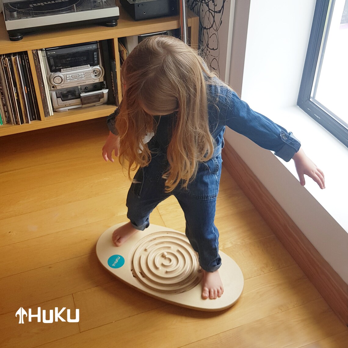 Huku Ulu Balance Board for Kids Handmade Wood Balance Toy Etsy