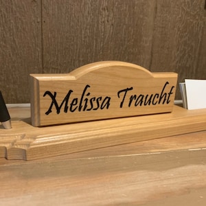 Desk Name Plate, Custom Name Sign, Personalized Wood Desk Name, Customized Cherry Desk Name, Executive Personalized Desk Name Plate