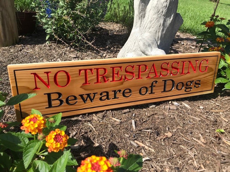 Personalisierte Keine übertreten Vorsicht Hund Private Etsy