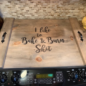 Personalized Carved Wooden Stove Cover, Kitchen Board, Wedding Gift, House Warming Gift, Anniversary Gift, Gas Stove Cover, Noodle Board