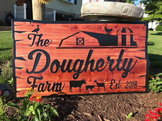 Personalized Custom Farm Sign Farmhouse Established Address - This Is A Farm Sign Personalized Custom Farm Sign Farmhouse Established Address - This Is A Farm Sign