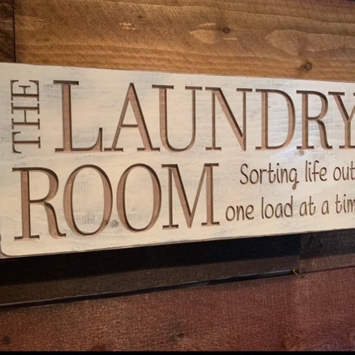 The Laundry Room Farmhouse Sign Etsy