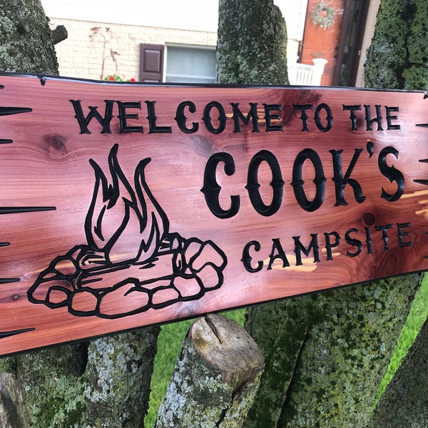 Wood Camp Sign - Etsy