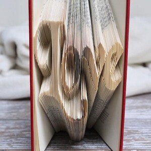 Liebesbuch Kunst, Liebesbuch, Gefaltete Buchkunst, Buchkunst, Hochzeitsgeschenk, Geschenk zur Wohnungseinladung, Freund Geschenk, Freundin Geschenk, Buchliebhaber Geschenk