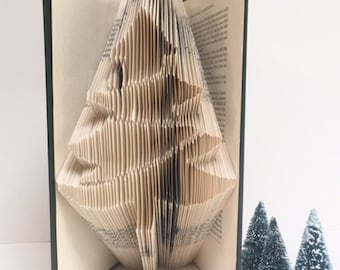 Christmas Tree Book Art, Christmas Gift, Winter Wedding Decor, Christmas Tree, Christmas Home Decor, Holiday Decor, Gift for Her, Book Lover