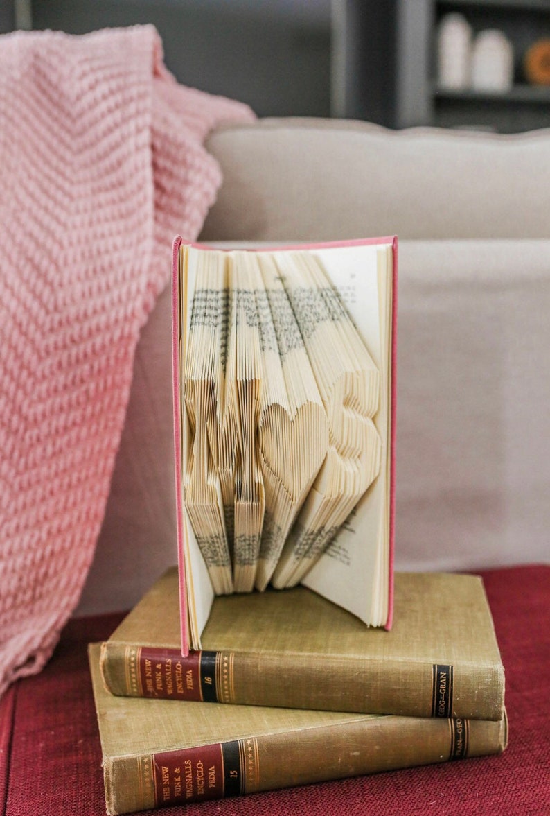 Folded Book Art Anniversary Gift 1st Wedding Anniversary Etsy