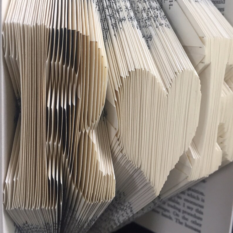 Folded Book Art Anniversary Gift 1st Wedding Anniversary Etsy