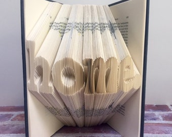 home. book art, Housewarming Gift, Friend Gift, Gift for Mom, Gift for Dad, Book Art, Book Folding, Wedding Gift, Book Lover Gift, Christmas