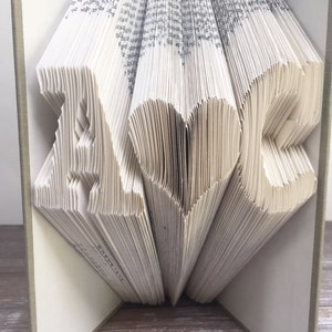 Folded Book Art, Anniversary Gift, 1st Wedding Anniversary, Christmas Gift, Gift for Her, Wedding Present, Paper Anniversary, Book Nerd Gift image 4