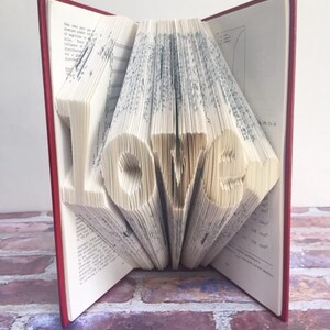 Liebe Buchkunst, Liebe Buch, gefaltet Buchkunst, Buch Geschenk, Hochzeitsgeschenk, Housewarminggeschenk, Freund Geschenk, Freundin Geschenk, Buch-Liebhaber-Geschenk