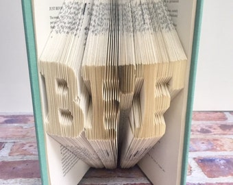 BFF Book Art, BFF Gift, Gift for Her, Gift for Him, Valentine's Day Gift, Galentine's Day Gift, Folded Book Art, Gift for Friend, Book Lover