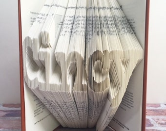 Cincy Folded Book Art, Custom Cincy Gift, Cincinnati Gift, Cincy Gift, Cincinnati Lover Gift, Ohio Lover Gift, Christmas Gift, Christmas