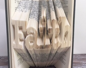 Faith Book Art, Folded Book Art, Faith Book, Gift for Friend, Cancer Survivor Gift, Faith Based Gift, Best Friend Gift, Christmas Gift