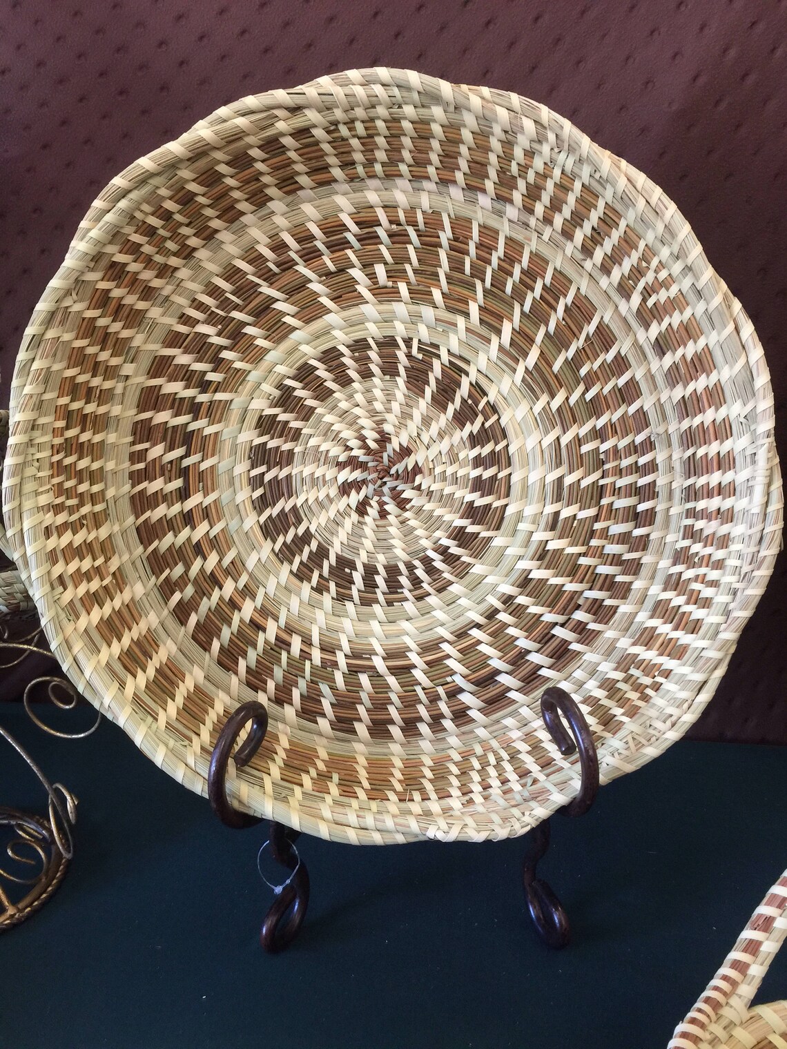 Sweetgrass Basket With Braided Edge 14 Inches Charleston Sweet Grass