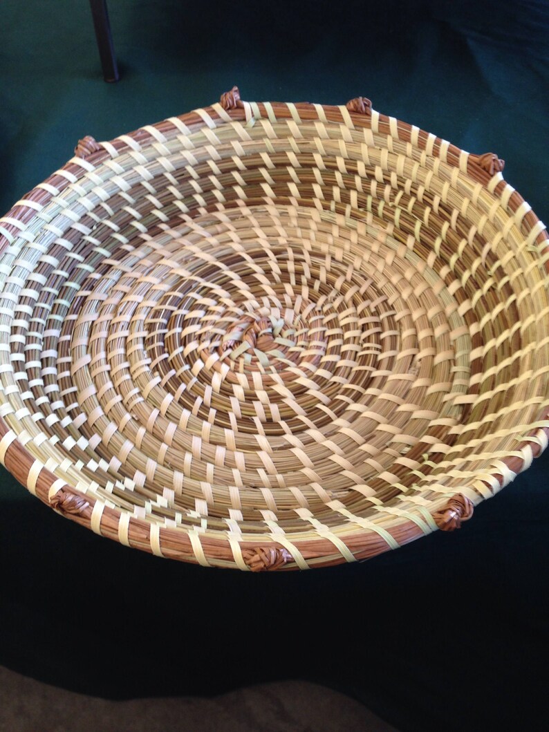 Charleston 2 Baskets Sweetgrass Basket With Braided Edge 2 X 9 Inch Pie