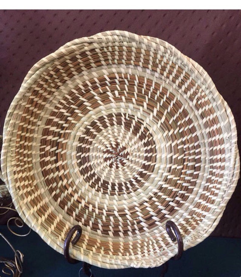 Charleston Sweetgrass Basket 15 Inch With Braided Edge 15 Inch Etsy