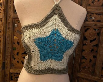 Star festival halter top custom made in any size and color made to order Free shipping