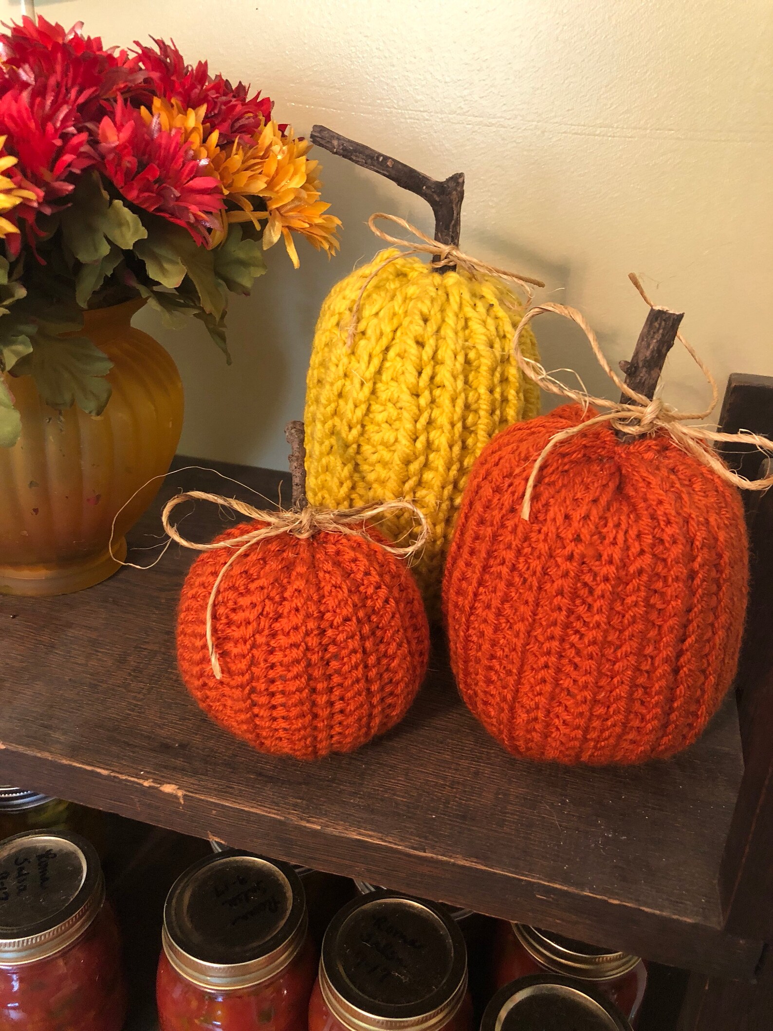 Farmhouse Pumpkin Set of 3 Free Shipping - Etsy