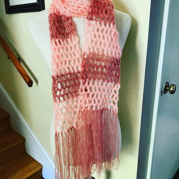 Mary Poppins Scarf - light weight. Custom order in Mohair blend yarn from Denmark free shipping