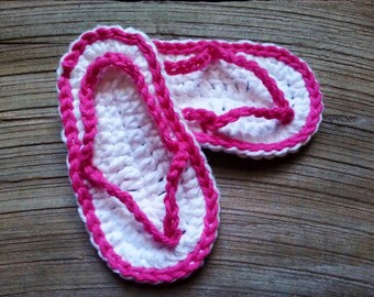 Flip Flops "Candy Stripe" can be custom made in a variety of colors and sizes premie-12 months