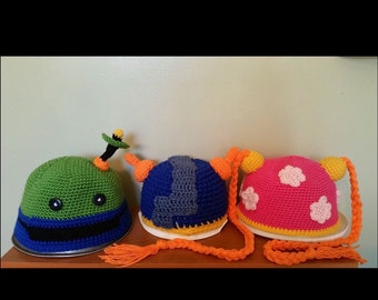 3 hat set Team Umizoomi can be done in child size or adult size character hats of your choice