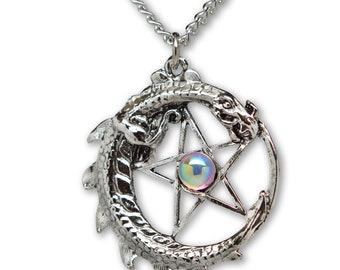 Mystical Dragon Encircling Pentacle 