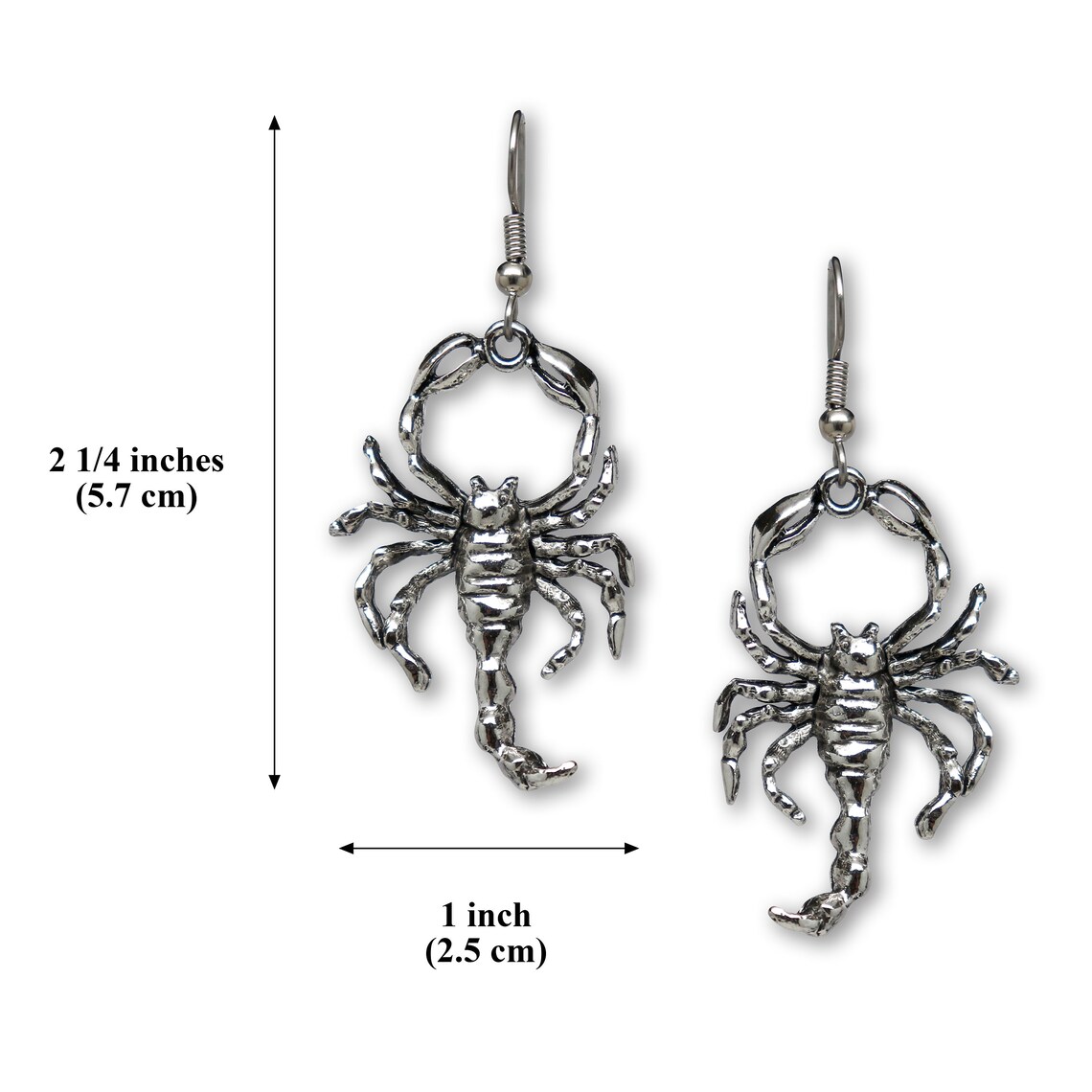 Scorpion Earrings - Sterling Silver