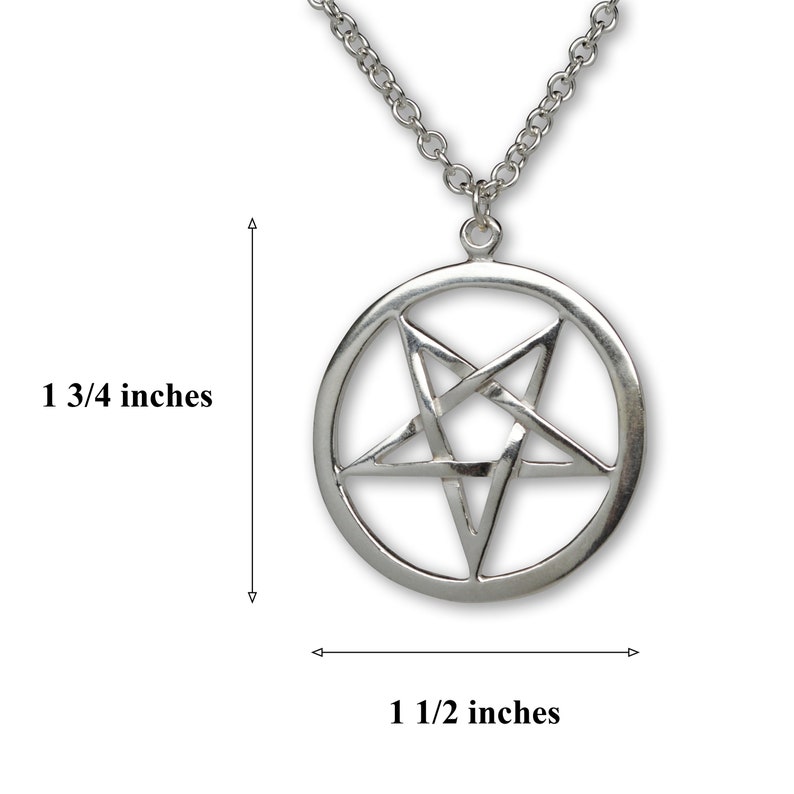 Sterling Silver Inverted Pentacle Pendant With 20 Inch Chain Etsy