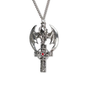 Dragons wrapped around sword medieval hotsell renaissance silver finish pendant necklace