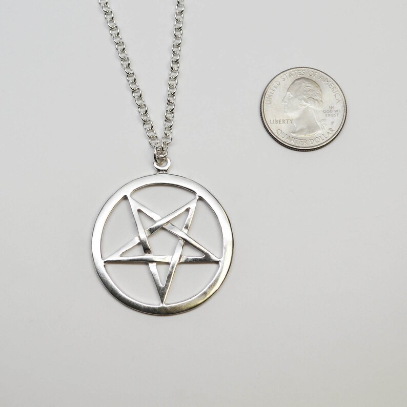Sterling Silver Inverted Pentacle Pendant With 20 Inch Chain Etsy