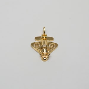 Quimbaya Flyer Pin 24K GP Cappello Artefatto Alieno Precolombiano - Foto 9