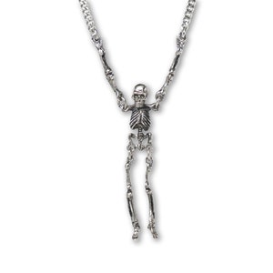 Gothic Dangling Skeleton with Free Moving Limbs Pendant Necklace NK-630