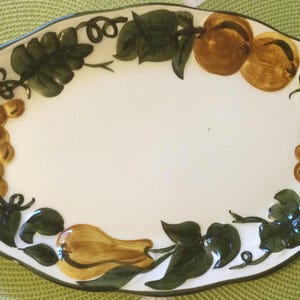 Stangl Scuptured Fruit Oval 10 by 15 Inch Platter