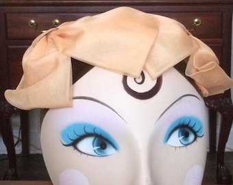 Apricot Orange Organdy Spring Hat