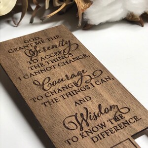 Serenity Prayer Bookmark. Serenity Courage Wisdom Gift Ideas. God Grant Me Serenity Bookmark. Christian Gifts Under 10. Bookmark for Bible. image 3