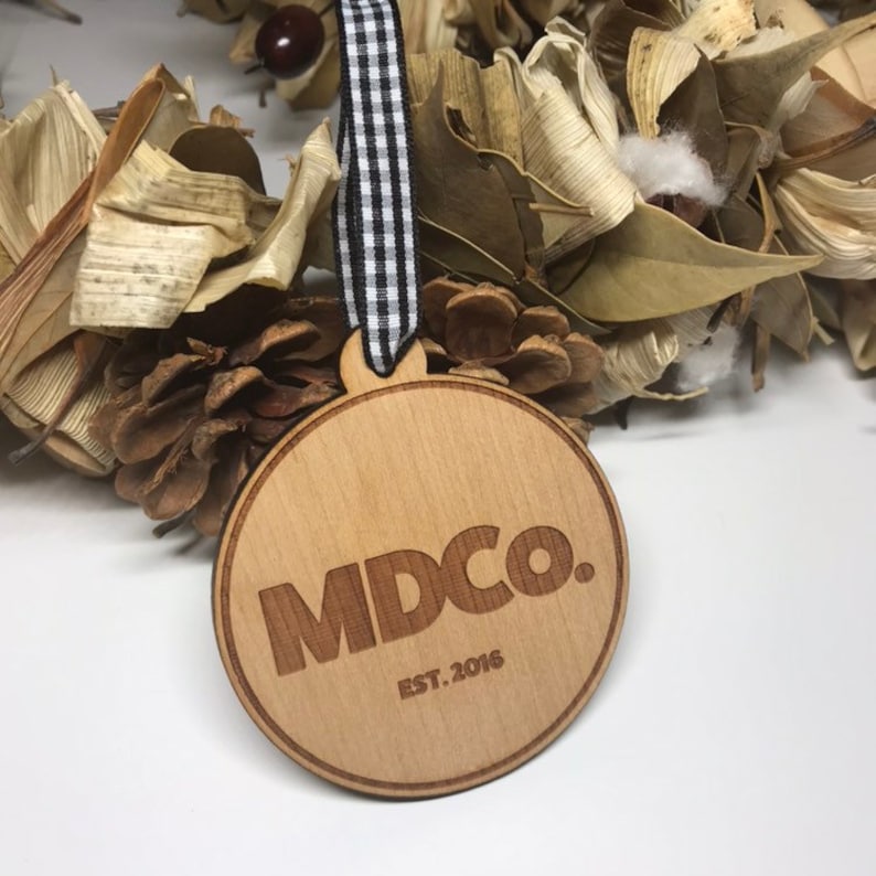 Custom Christmas Ornament with Logo. Employee Gift Idea. Gift Etsy