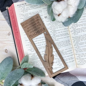 Wooden Bookmark. Bible Study Gift. Book Club Gift. Psalms 91. Bible Lover. Religious Gift. Church Gift. 5th Anniversary Gift. Gifts Under 10