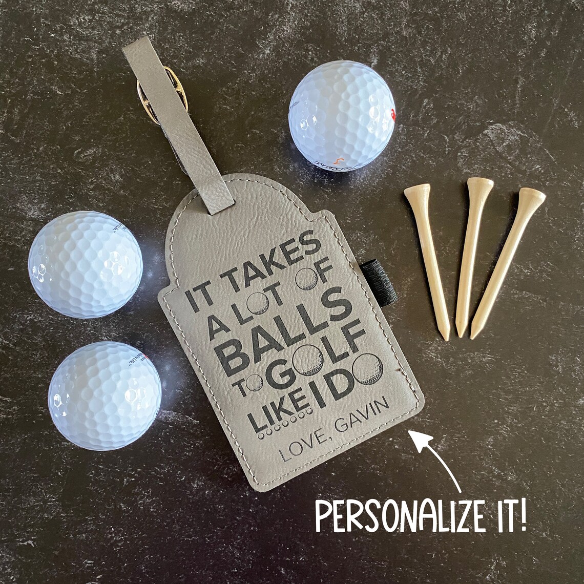 Golf Bag Tag Father's Day Personalized Golf Gift for Dad Etsy