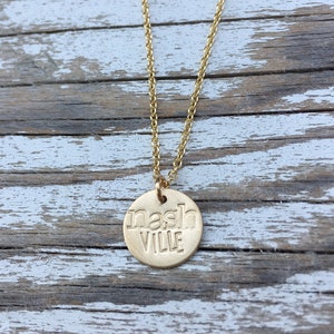 Nashville Tennessee Love Gold Filled Charm Necklace