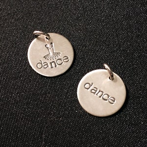 Activity Words Charm Collection - Sterling Silver, Hand-Stamped Charms