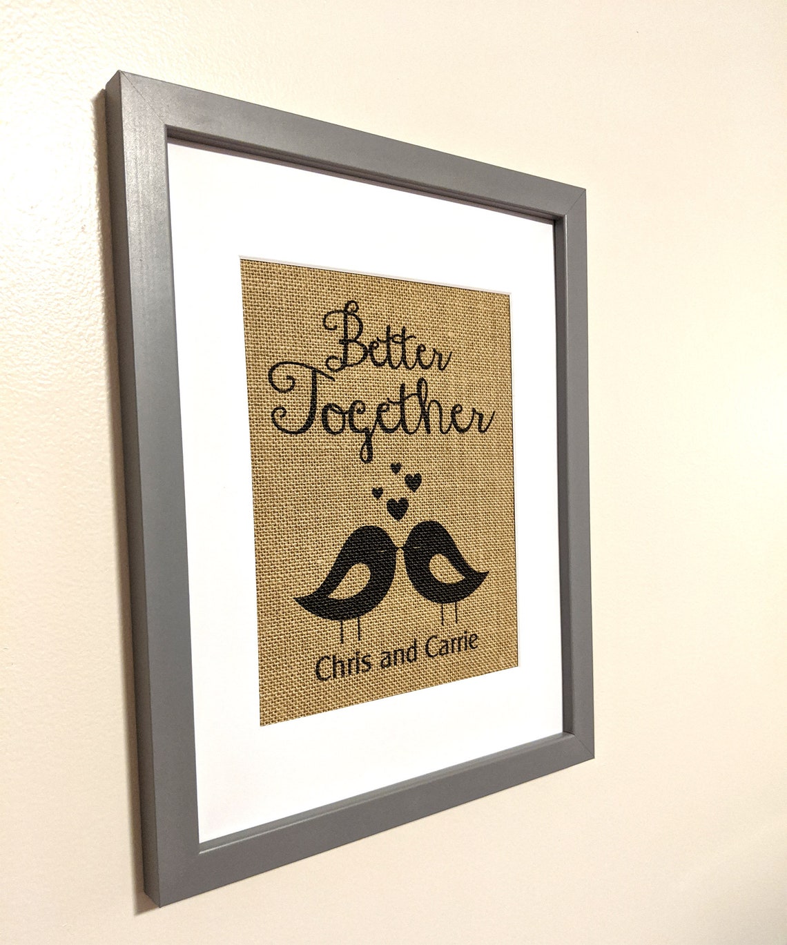 Better Together Sign Couples Wall Art Personalized Couple Etsy