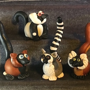 LEMURS!!!  and other PROSIMIAN miniatures, your choice of one!