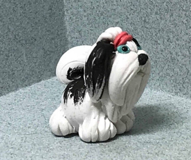 Shih Tzu and Maltese Dog Miniatures. Your choice of one. image 2