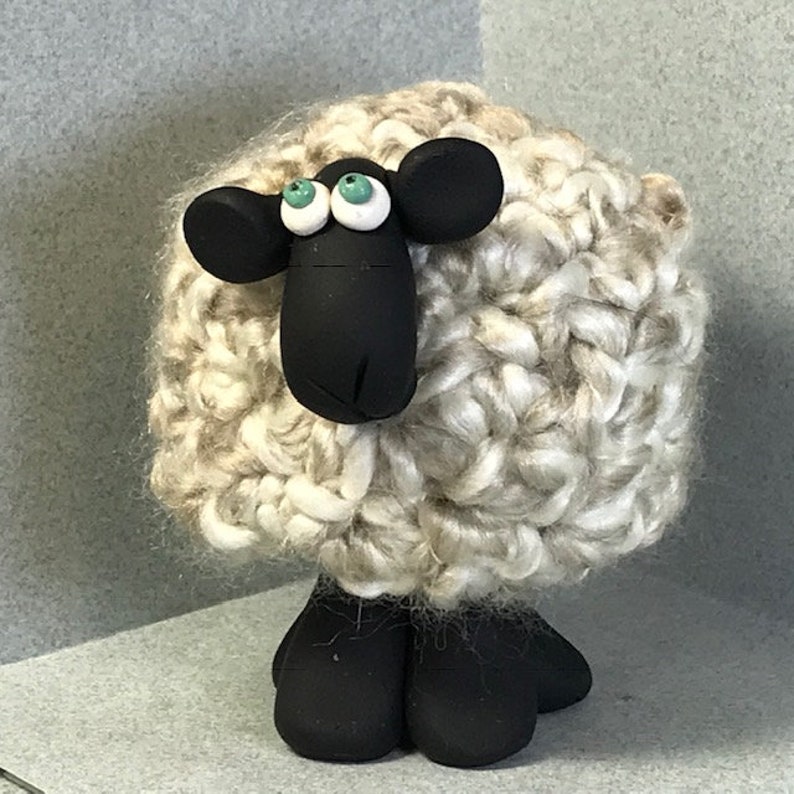 Your choice of one. EIGHT Assorted Colors TAN Whimsical Sheep Ornament Figurines