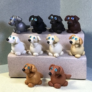 Labrador Retrievers and Weimaraner miniatures!  Your choice of one.