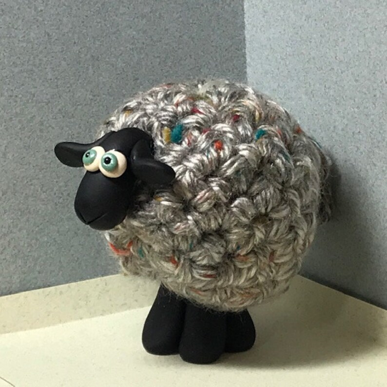 Your choice of one. EIGHT Assorted Colors TAN Whimsical Sheep Ornament Figurines