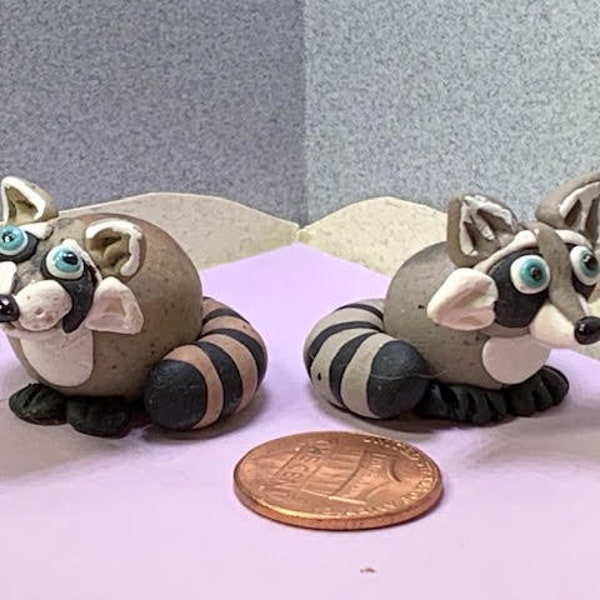 Woodland Animal MINIATURES! Raccoons, Opossums, Skunks and  MORE! Your choice of one.