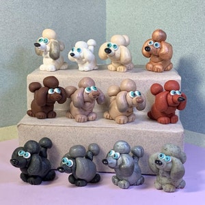 Poodle miniatures! TWELVE Toy Poodle colors! Your choice of one.