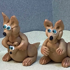 Kangaroo with Joey... or not...miniatures.  Your choice of one.